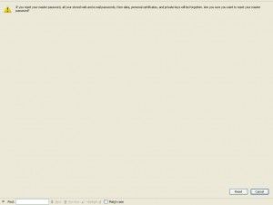 Firefox master password reset