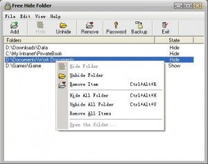 Hide file and folder