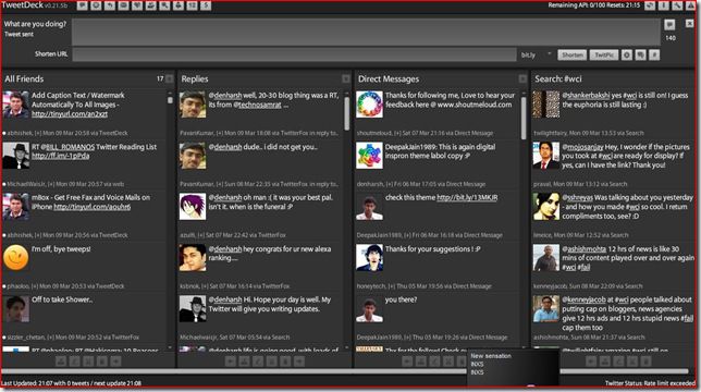 Tweetdeck twitter application