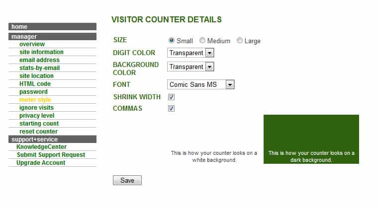 VISITOR COUNTER DETAILS