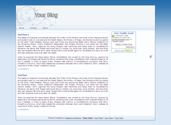 Blue Floral Blogger Theme for Blogspot blue floral