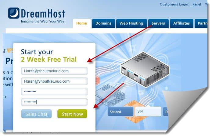 Dreamhost Sign up