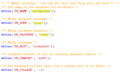 Offline WordPress config file