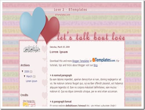 Love 2 Blogger Template