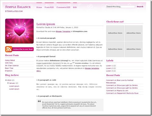 SB Lucky Star Blogger Template