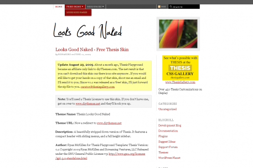 19 Best and Free Thesis Skins For Thesis Wordpress Theme
