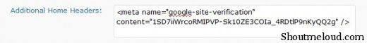 Google Webmaster tools verification