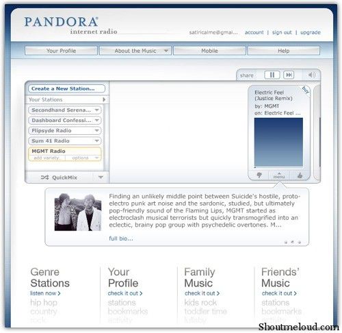 Pandora Radio Outside US