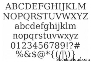 Bitstream Vera Serif font