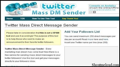 TwitterMassDM