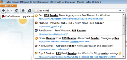 firefox awesome bar screenshot