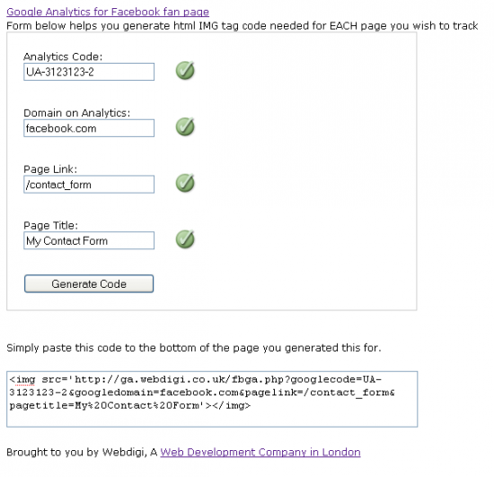 How to Integrate Google analytic with Facebook Fan Page Facebook Google analytics tracker