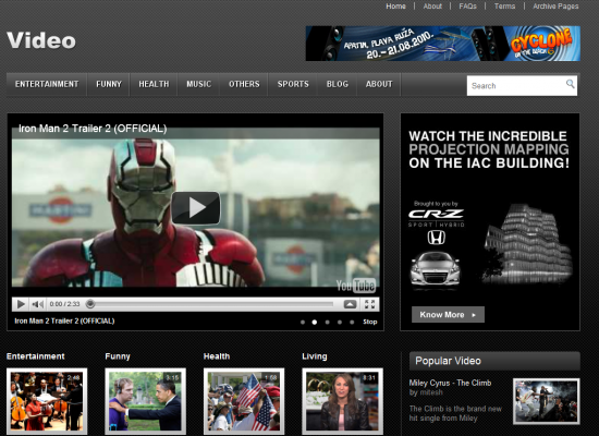 Templatic Video WordPress Theme : Free WordPress Video Template