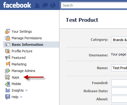 Facebook fan Page - Apps