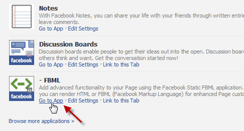 Facebook fan Page - Installed Apps