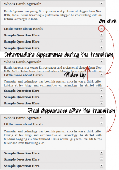 Simple Accordion Effect Using Jquery: How to