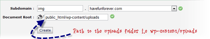 enter subdomain name
