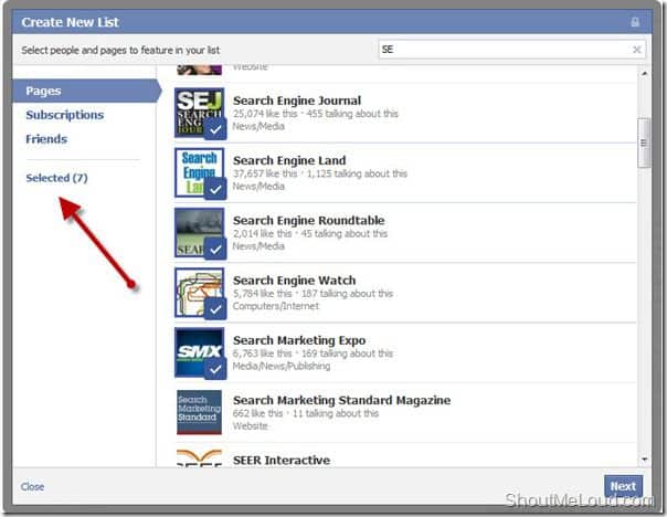 Creating Interest list