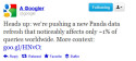 Thumbnail image for Google Panda 3.8 Rolled out: What To do Next?