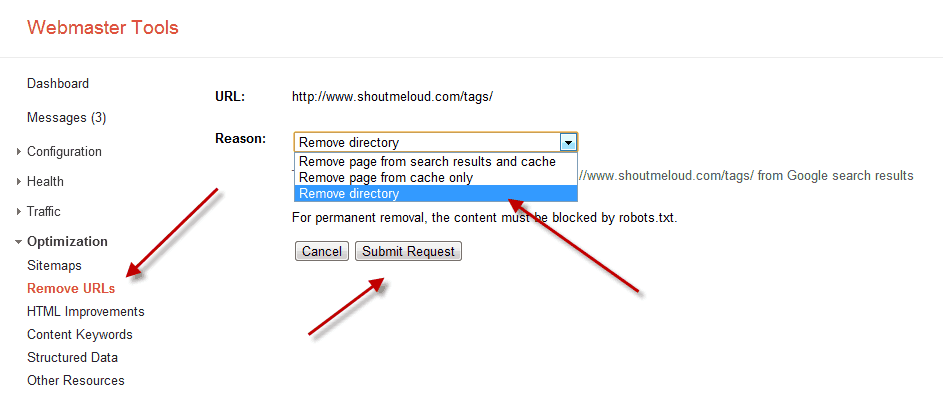 deindex WordPress Tags and categories