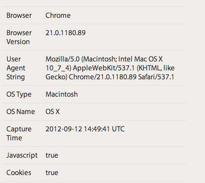 About my browser About my browser