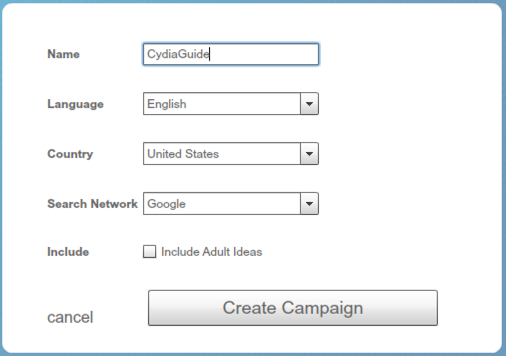Create LongTailpro Campaign