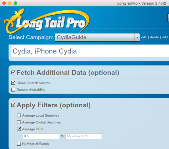 Keyword research based on Seed Keyword