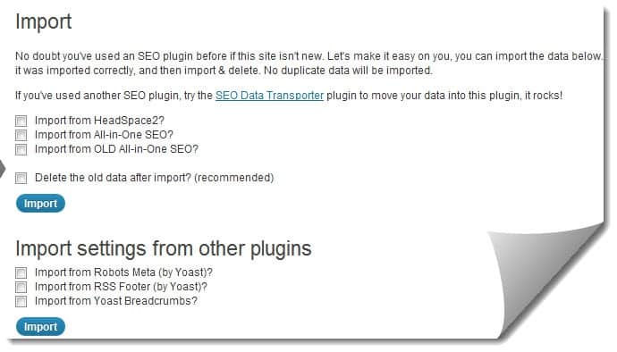 Importing settings to WordPress SEO by yoast