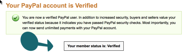 Verified Paypal confirmation