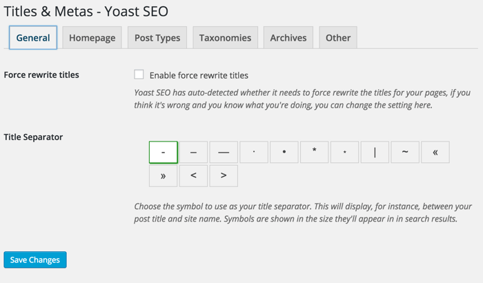 Titles & Metas - Yoast SEO