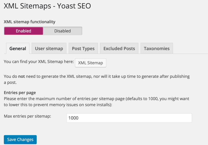 Yoast SEO sitemap