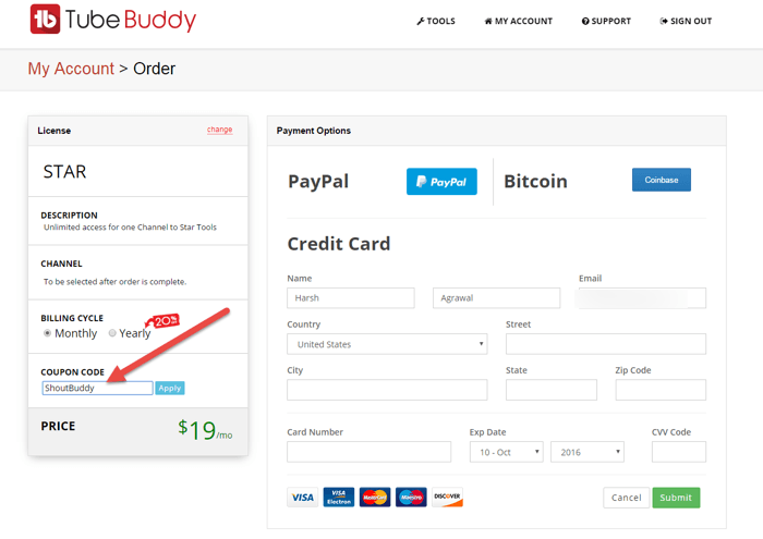 Tubebuddy discount coupon