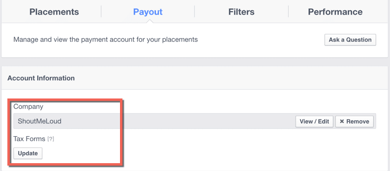 Completed Payout information Completed Payout information