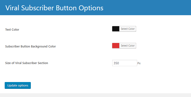 Viral Subscriber Color Options Viral Subscriber Color Options