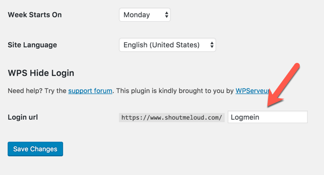Change WP-login URL