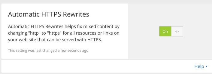 Automatic HTTPS Rewrites