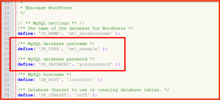 file wp-config file wp-config.php