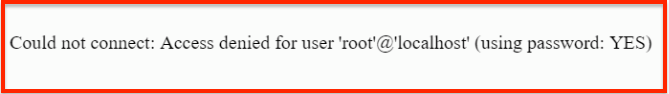 Akses ditolak untuk user 'root' @ 'localhost' Akses ditolak untuk user 'root' @ 'localhost'