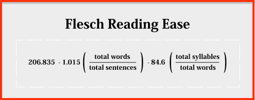 Flesch Reading Ease formula Flesch Reading Ease formula