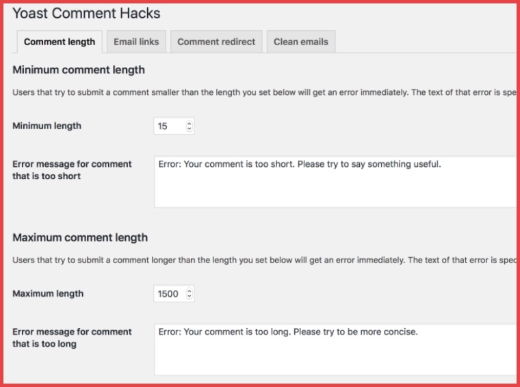 Yoast Comment Hacks